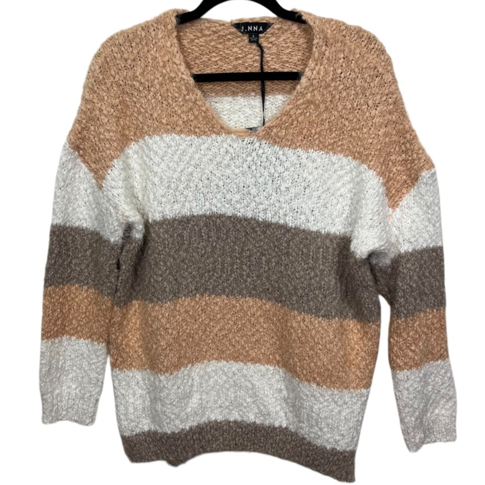 J. NNA Color Block Multi- Colored Pullover Sweater, Women’s Size Small